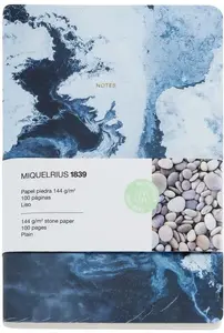 Notebook MIQUELRIUS A5 Stone Paper White — SEA Blue cover, model A822037