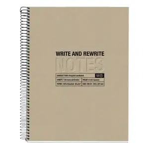 Writing Notebook Miquelrius A603079 ECO Design A5 120 Sheets Beige