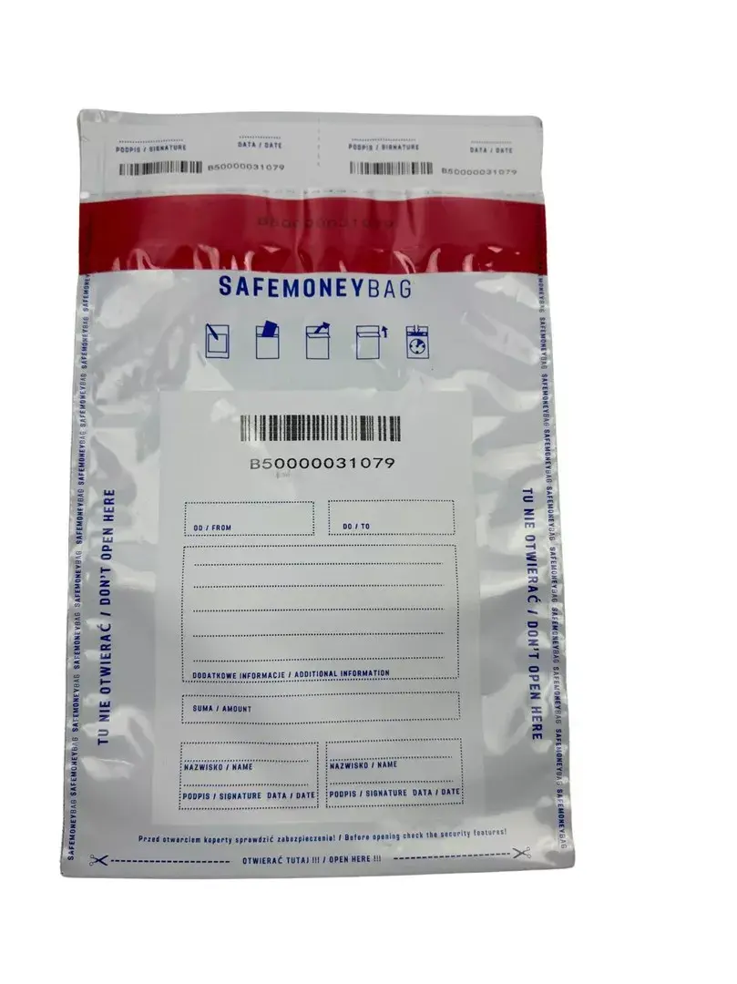 BESTPAK SAFEMONEYBAG Caurspīdīgi drošības depozīta aploksnes