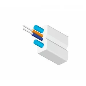 Optical fiber cable 2-core FTTH electro base NO-FTTH-2F-LSZH, 1000 m, white LSZH jacket