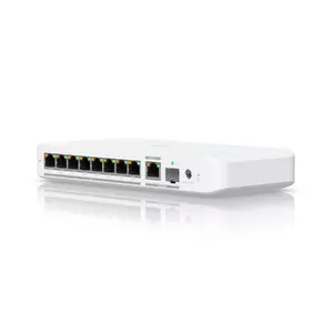 Pārvaldāms slēdzis UBIQUITI UniFi Flex 2.5G PoE — 8× 2.5G RJ-45, 1× 10G SFP+, PoE/PoE+ (196 W), L2, galda/sienas/DIN montāža