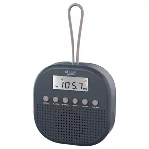 Adler AD 1912 radio with waterproof casing and alarm function, black