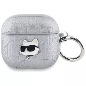 Aizsargvāciņš Karl Lagerfeld priekš AirPods 4 — Monogram Choupette KLA4PGCHPS sudraba