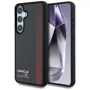 Red Bull Real Carbon Fiber Powerbar MagSafe Case for Samsung Galaxy S25, Black