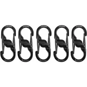 Nite Ize MicroLock S-Biner Stainless Steel Carabiner 5-Pack