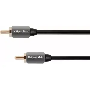 Audio kabelis kruger & matz RCA (Cinch) — RCA (Cinch) 1.8 m pelēks KM0302