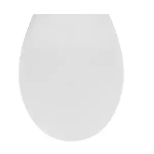 Сиденье для унитаза Wenko 21903100 Duroplast жёсткое, удлинённое, белое — 37,5×44,5 см, 2,04 кг