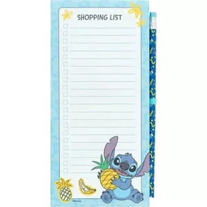 Refrigerator Magnetic Notepad DISNEY Stitch Tropical — shopping list pad with pencil, 10 x 21 cm