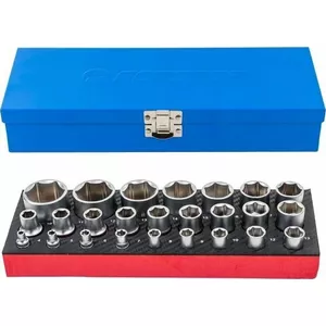 Socket set Forsage F-50121G 25-piece 1/4" & 1/2" sockets 4–32 mm hex