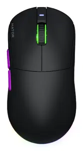 HATOR Quasar 3 ULTRA 8K Wireless Gaming Mouse Black-Violet PixArt PAW3950 30000 DPI Optical Yellow 100M Switches RF Wireless Bluetooth USB