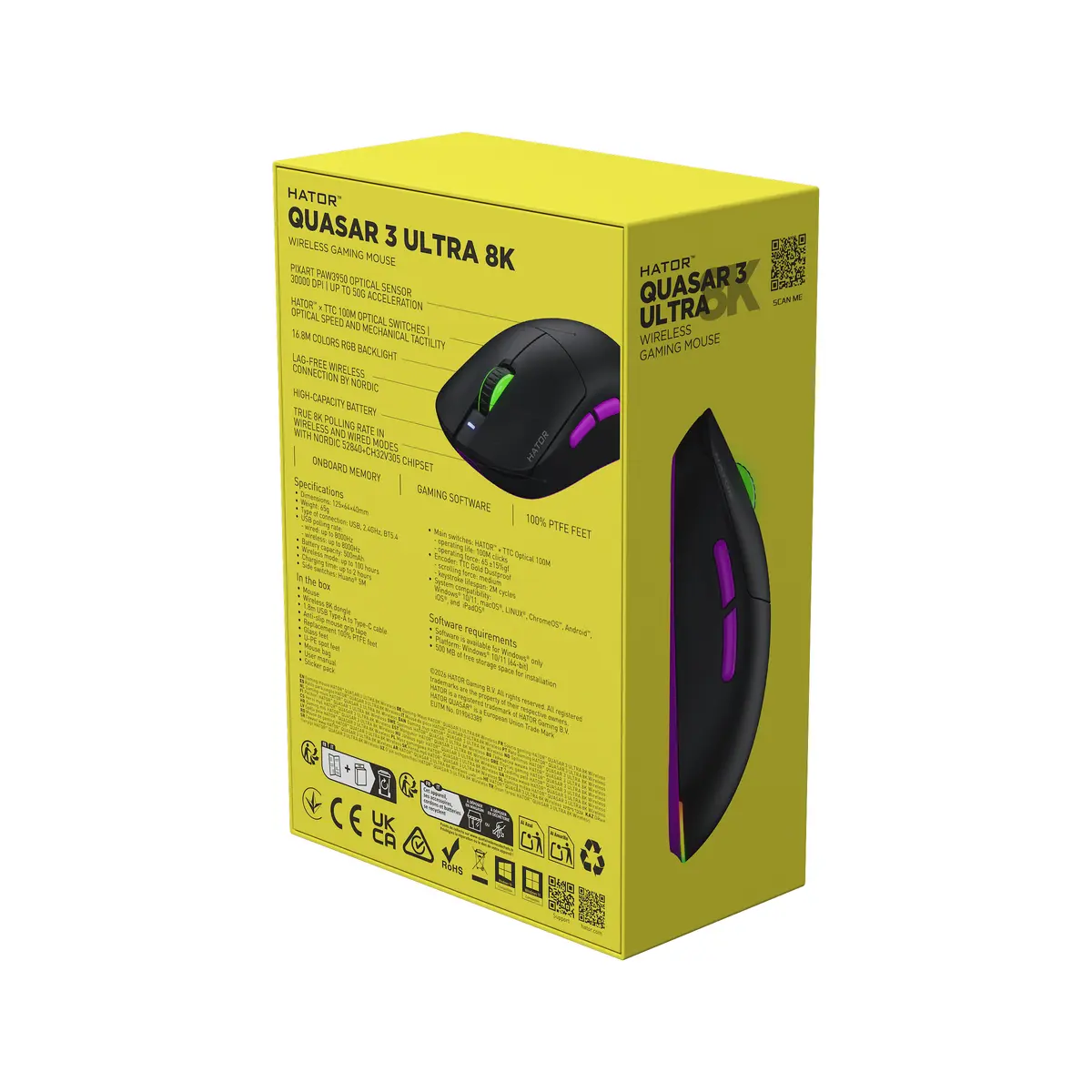 Игровая мышь HATOR Quasar 3 ULTRA 8K Wireless Photo 8