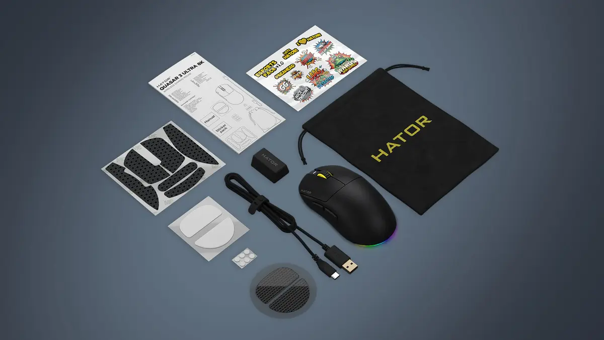 Игровая мышь HATOR Quasar 3 ULTRA 8K Wireless Photo 9