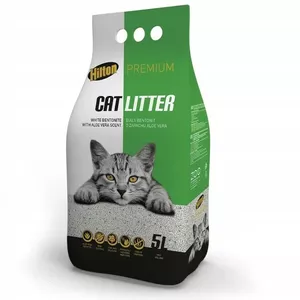 HILTON Premium White Bentonite with Aloe Vera Scent - Cat Litter - 5l
