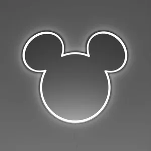LED Spogulis YELLOWPOP Mickey Sudraba 440mm x 500mm