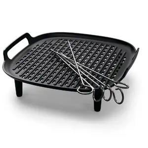Philips Grill Bottom and Skewers Accessory for 6.2 L Airfryer HD9946/00 Compatible with NA130, NA230, NA231, NA330, NA331, HD9270, HD9280