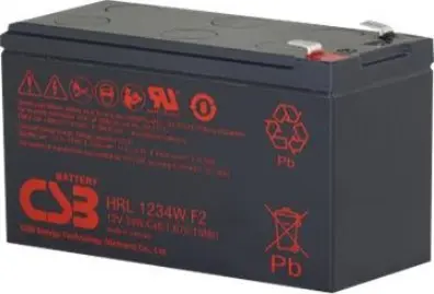 Герметичный аккумулятор csb HRL1234W 12V 9Ah Photo 2