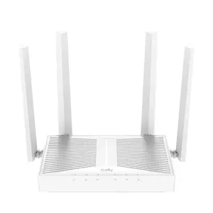 Tabletop wireless router Cudy WR3000E — Dual‑band Wi‑Fi 6 (2.4/5 GHz), 2402 Mbps, 5× Gigabit LAN, 4 antennas, white