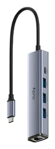 USB-C хаб Cudy UH605 5-в-1 с портом Gigabit Ethernet и 3 портами USB 3.0