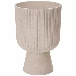 Puķu pods FORM_PLASTIC Keli Mika 14 cm, Eco Wood apdare, balts