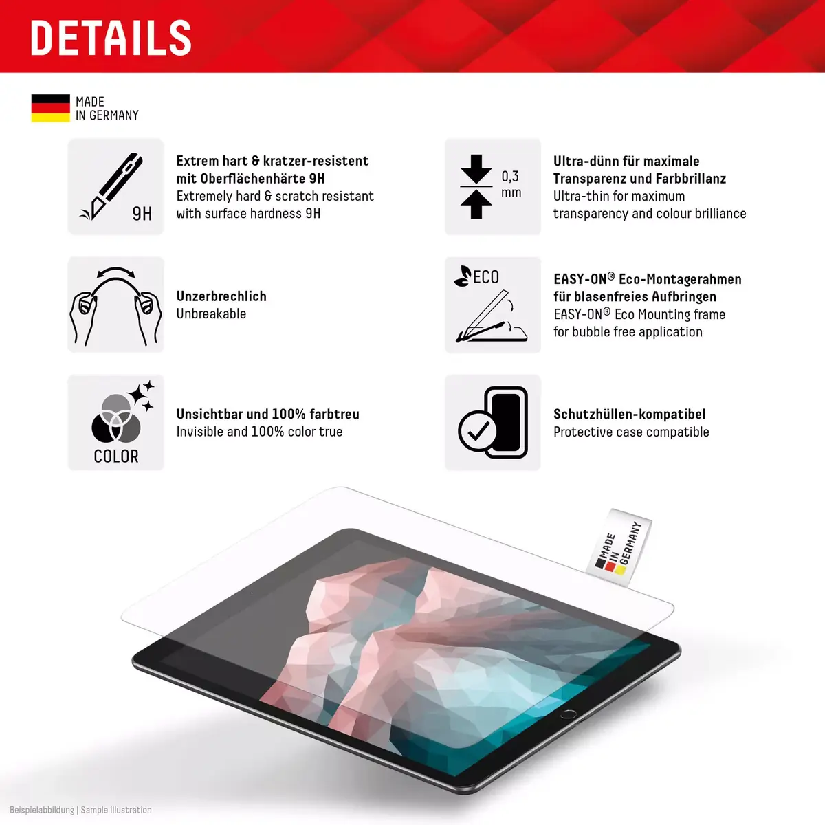 Clear Screen Protector Displex Samsung Galaxy Tab A9 Photo 2