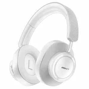 Bezvadu austiņas Promate TAKTWH Bluetooth 5.4 ar AUX ievadi, uz auss/ausu pārklājuma dizains
