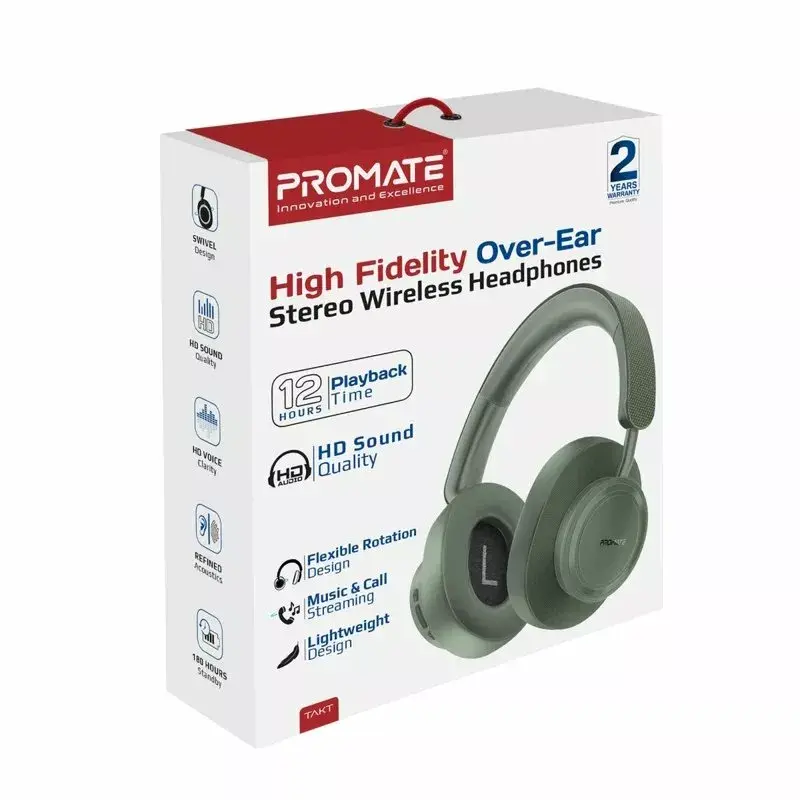 Wireless headphones Promate Takt Bluetooth 5.4 Photo 6