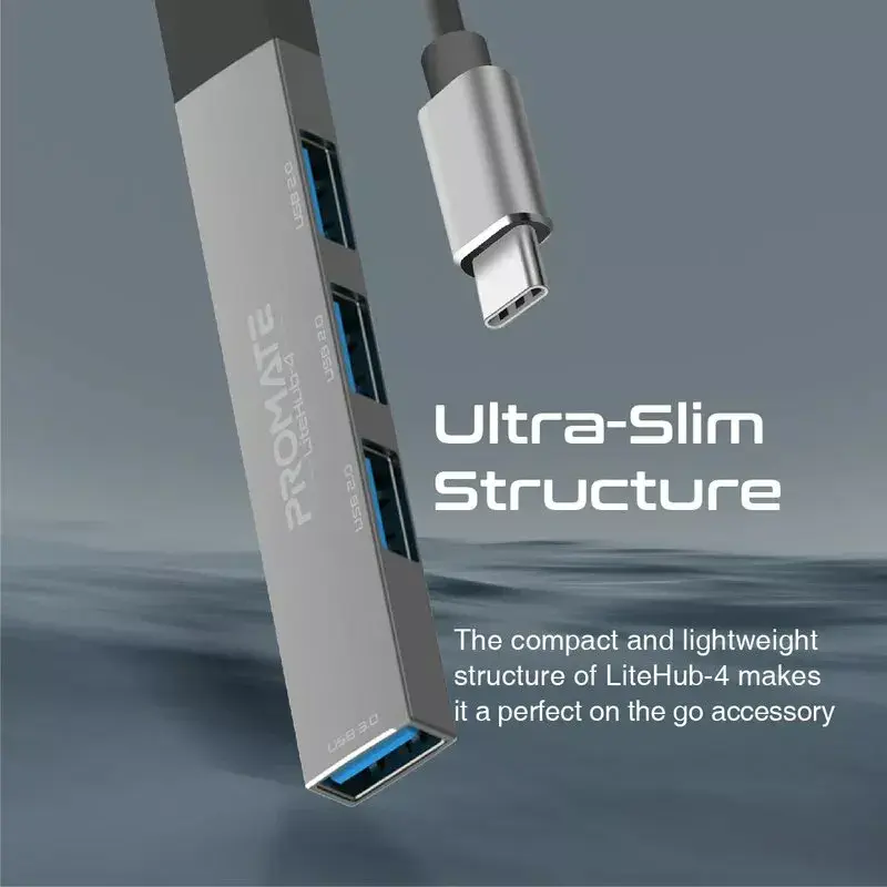 USB-C хаб Promate LiteHub-4 Photo 3