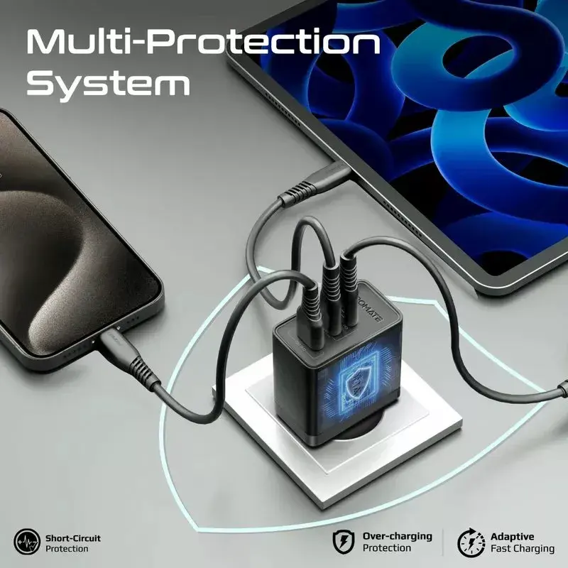 Promate PowerPort-45 сетевое зарядное PD45W QC3.0 Photo 3