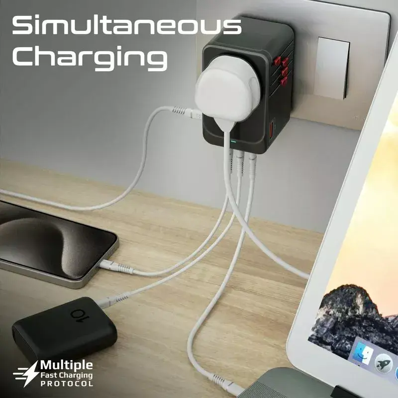 Sienas lādētājs Promate TripMate-GaN100 100W Photo 3