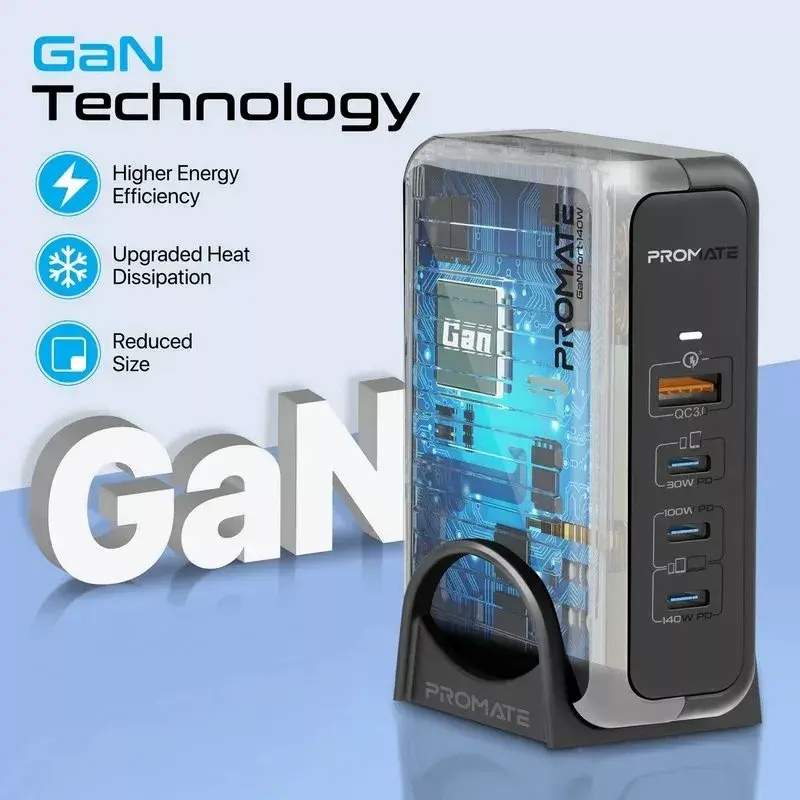 Promate GaNPort-140W USB-C PD 3.1 140W Photo 2