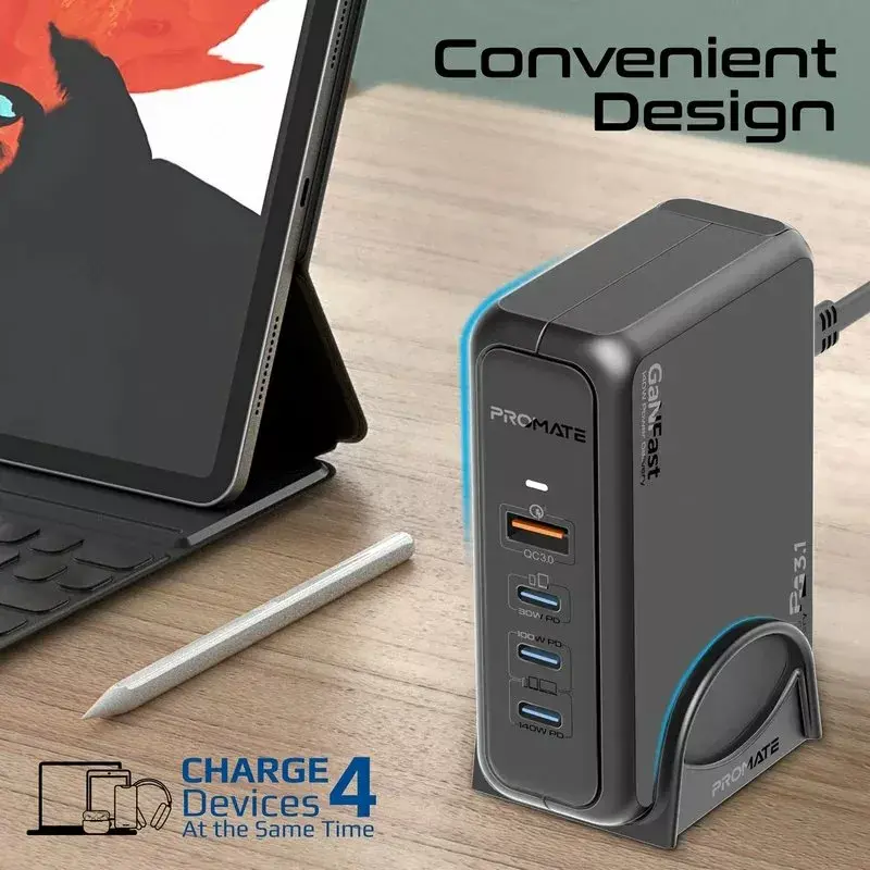 Promate GaNPort-140W USB-C PD 3.1 140W Photo 3