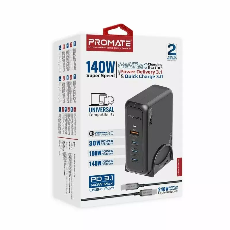 Promate GaNPort-140W USB-C PD 3.1 140W Photo 4