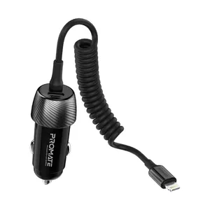 Auto lādētājs Promate PowerDrive-33PDI Universāls Melns 12-24V 1x USB Type-C