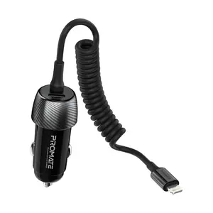 Автомобильное зарядное устройство Promate PowerDrive-33PDI Универсальное Черное 12-24V 1x USB Type-C
