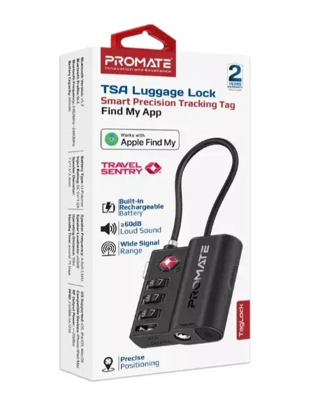 Замок для багажа Promate TagLock TSA с трекером Photo 2