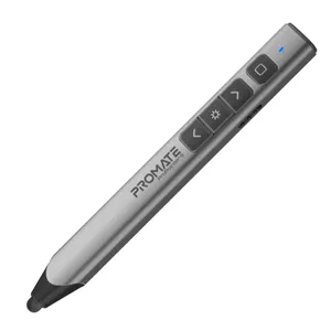 Беспроводной презентер Promate ProPointer-S со стилусом, модель PROPOINTER-S, беспроводной пульт и встроенный стилус