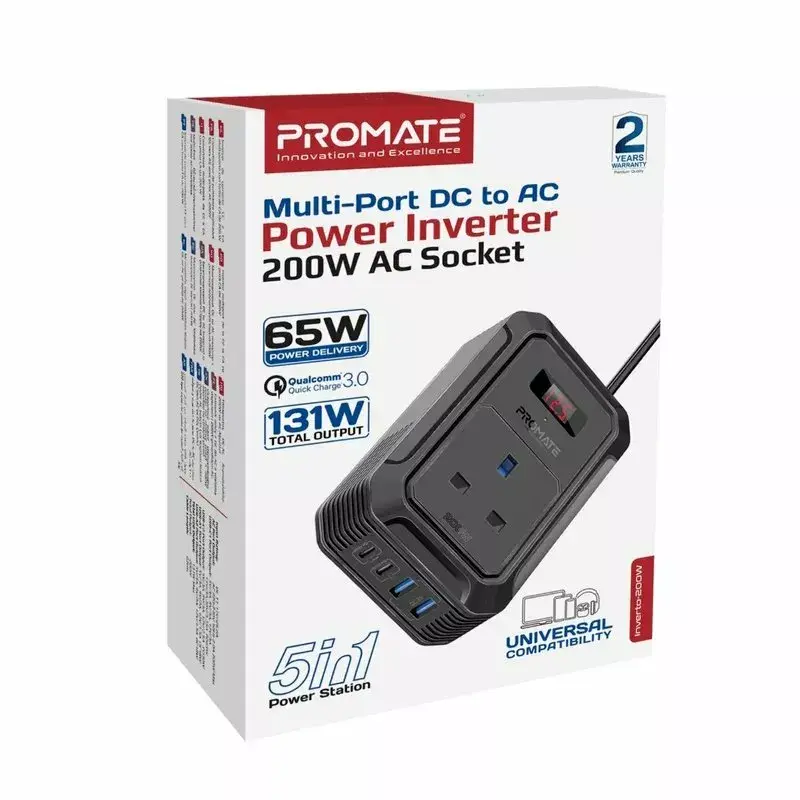 Автомобильный инвертор Promate Inverto-200W Photo 4