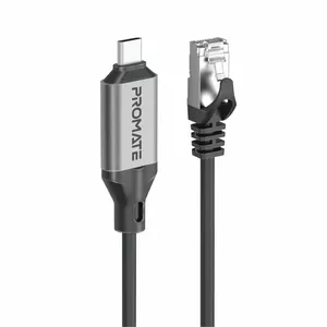 Ethernet cable Promate CLink-RJ45 (USB-C to RJ45), Gigabit 10/100/1000 Mbps, 5 m