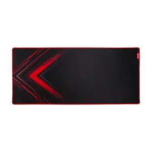 Marvo G48 Gaming Mouse Pad, X-Large Soft Microfiber Surface Non-Slip Rubber Base Stitched Edges Black and Red