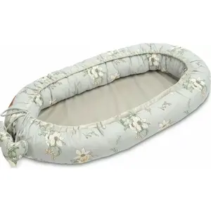 Bērnu grozs Sensillo Cocoon Velvet Lily Grey 80×45 cm