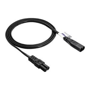 Сетевой кабель Akyga AK-RD-08A, 1.5 м, C7 — C8, чёрный, 250 В