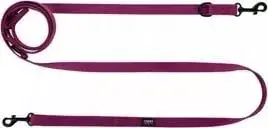 Leash Chaba model 657181, tape leash 10 mm × 2.6 m, adjustable, burgundy