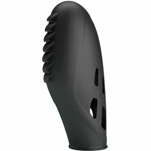 Finger vibrator Pretty Love GILO — silicone, black, compact personal massager