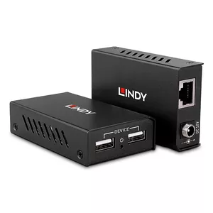 AV передатчик и приемник Lindy 100м 2 порта USB 2.0 Cat. 6 удлинитель
