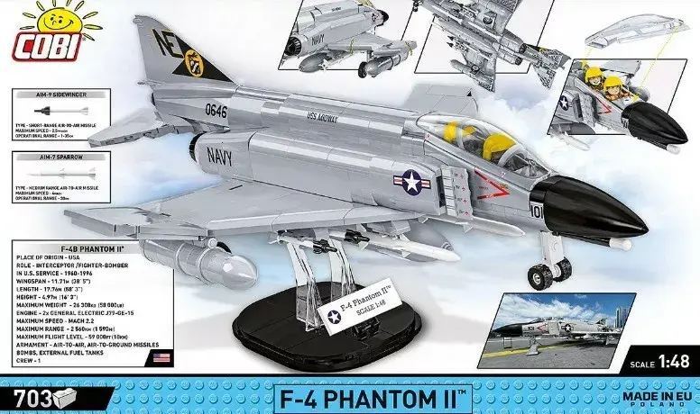 Cobi Armed Force F-4 Phantom II — 703 detaļas Photo 7