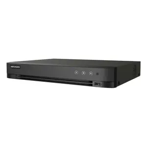 DVR Hikvision Pro Series 4 kanālu 1080p 1U H.265 AcuSense, 4 video ieejas, maks. 2960×1665, HDD līdz 10 TB, Fast Ethernet, 12V, melns