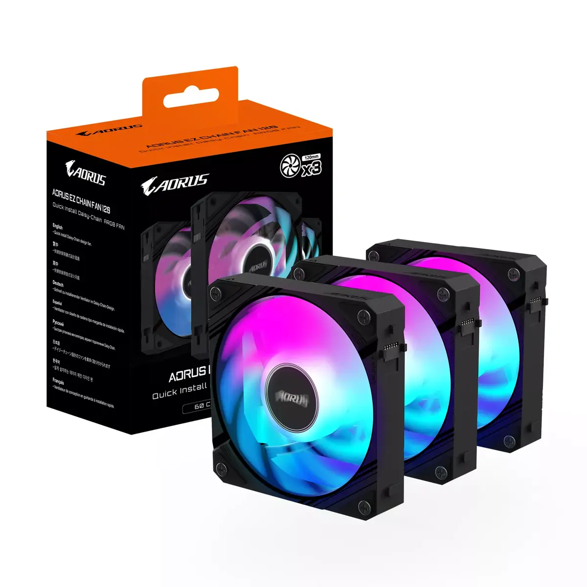 All-in-one liquid cooler GIGABYTE AORUS EZ CHAIN FAN 120 Photo 7