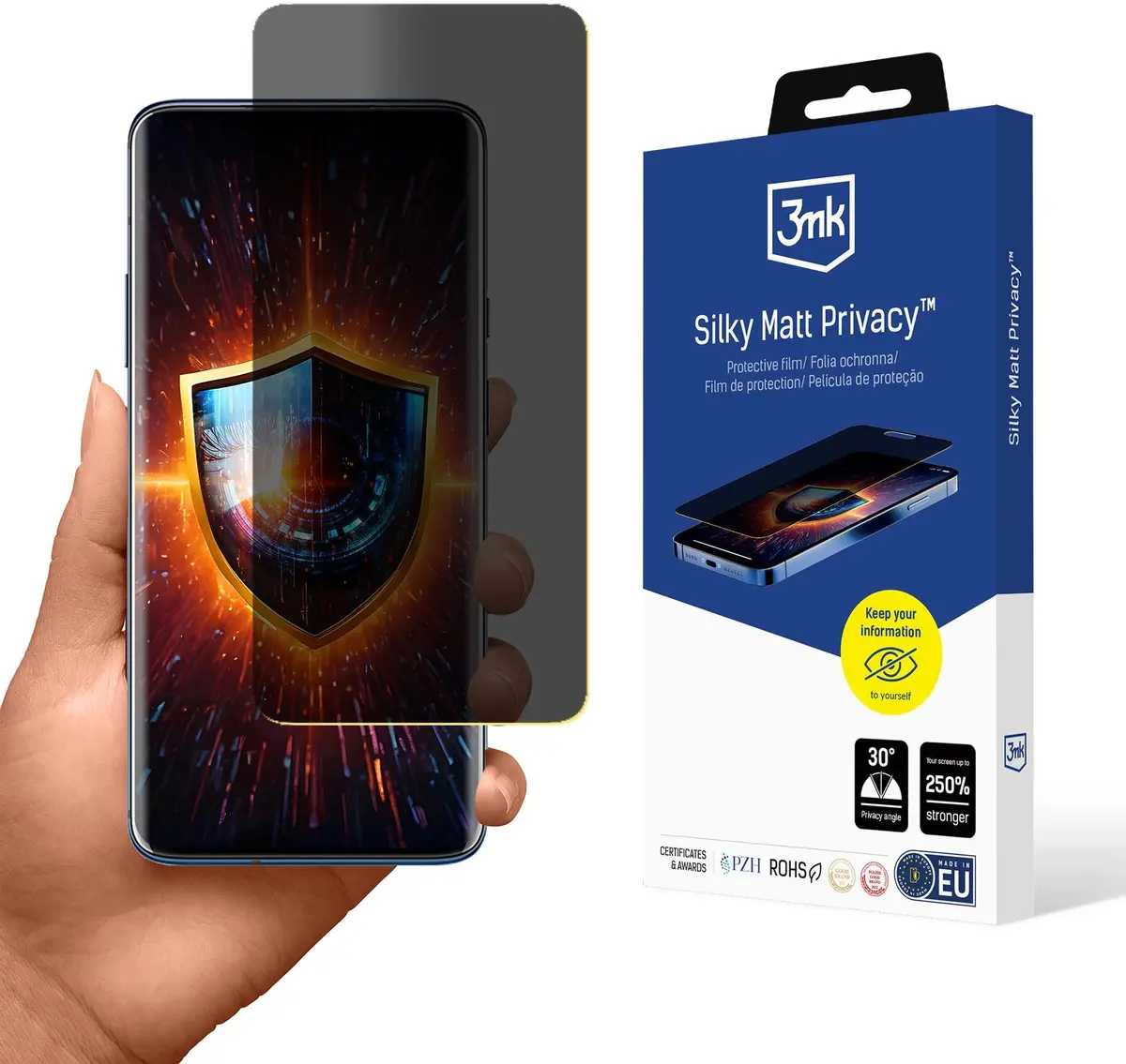 Ekrāna aizsargstikls 3MK Silky Matt Privacy