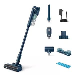Stikveida putekļsūcējs Philips 5000 series XC5041/01 — bezvadu Li‑Ion 25,2 V, sausa un mitra tīrīšana, ciklonisks bez maisiņa, ar cilpas rokturi, zaļš