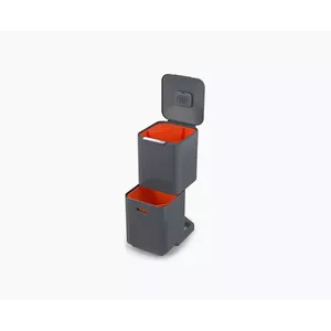 Joseph Joseph Totem Compact 40L Grey Waste & Recycling Bin Width 300 mm Depth 366 mm Height 760 mm